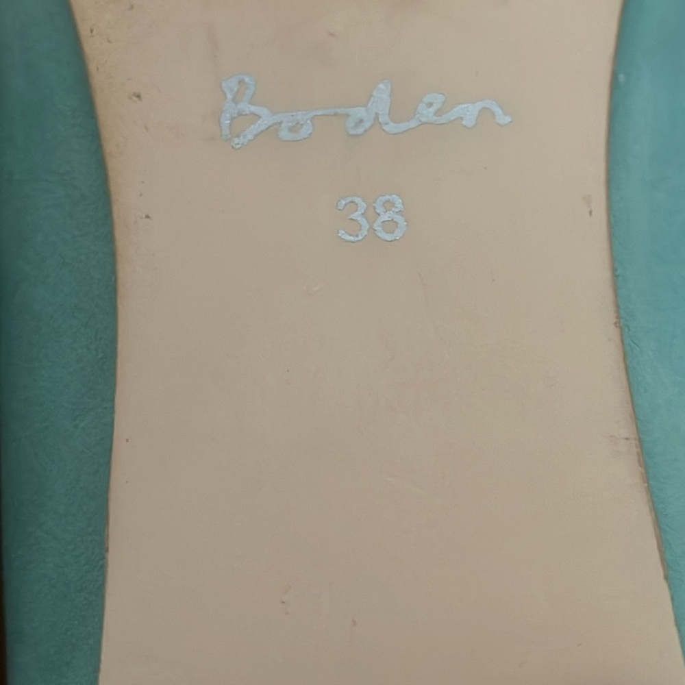 Boden Scalloped Ballet Flats - suede teal - size 7 - Picture 5 of 5